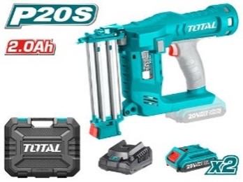 Total TCBNLI2001 Lithium-ion cordless brad nailer kit فرد مسامير شحن 20 فولت مع 2 بطارية وشاحن
