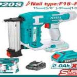 Total TCBNLI3508 فرد مسامير شحن 20 فولت مع بطارية وشاحنNail type: F15~F35