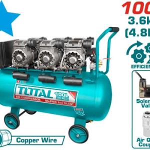 Total TCS3361008 كمبريسر هواء 100 لتر بدون زيت