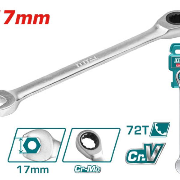 Total TCSPAR171 Ratchet spanner 17mm مفتاح شق رنج طقطيقة