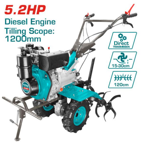 Total TDC12001 محراث زراعي ديزل 5.2 حصان