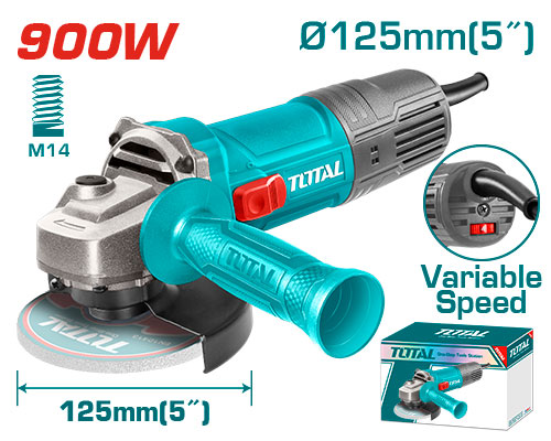 Total TG109125565 Angle grinder صاروخ 5 انش 900 واط سرعات