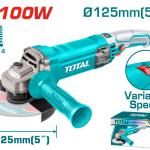 Total TG110125565 صاروخ كهرباء 1100 واط 5 انش سرعات