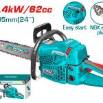 Total TG5602411 Gasoline chain saw منشار شجر بنزين 24 انش 62cc