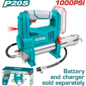 Total TGGLI2010 Lithium-ion grease gun فرد شحمة شحن 20 فولت بدون بطارية وشاحنPressure: 10,000 psi (690 bar)