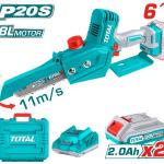 Total TGSLI20686 منشار شجر شحن 6 انش مع 2 بطارية 2 أمبير وشاحن