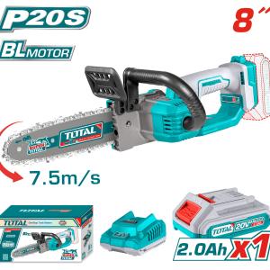 Total TGSLI20851 منشار شجر شحن 20 فولت 8 انش مع بطارية 2 أمبير وشاحن