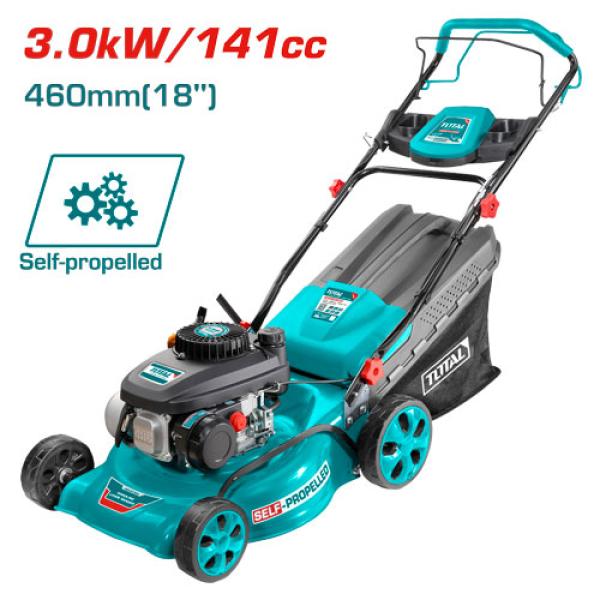 Total TGT141182G ماكنة قص عشب بنزين 18 انش 4 حصان سحب اتوماتيكي