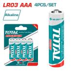 Total THAB3A11 Alkalineكرت بطاريات 4 حبات AAA