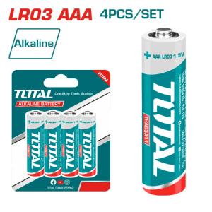 Total THAB3A11 Alkalineكرت بطاريات 4 حبات AAA