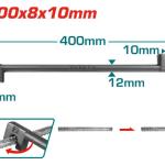 Total THBEB08102 Bending Bar 8mm&10mm مفتاح طعج حديد 8+10 ملم