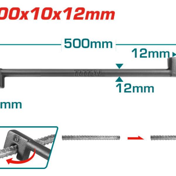 Total THBEB10122 Bending Bar 10mm&12mm مفتاح طعج حديد