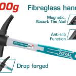 Total THCHIT7006 French type claw hammer（Converse handle) شاكوش طوبار يد فيبر
