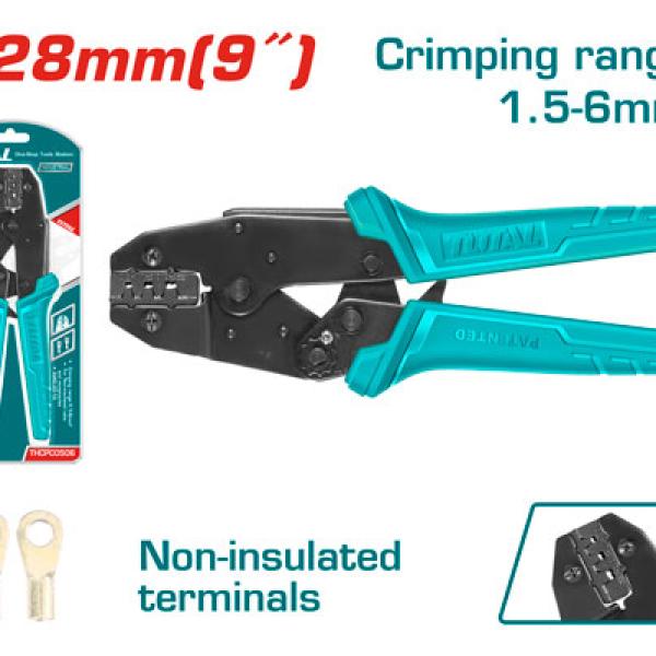 Total THCPL1506 Ratchet crimping plier مكبس راسيات اسلاك 8-20 ملم 9"