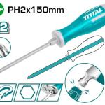 Total THGSPH21506 Phillips go-through screwdriver مفك ضرب مصلب PH2*150