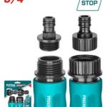 Total THHCS04341 Hose quick connectors set طقم كوبلينج 3/4