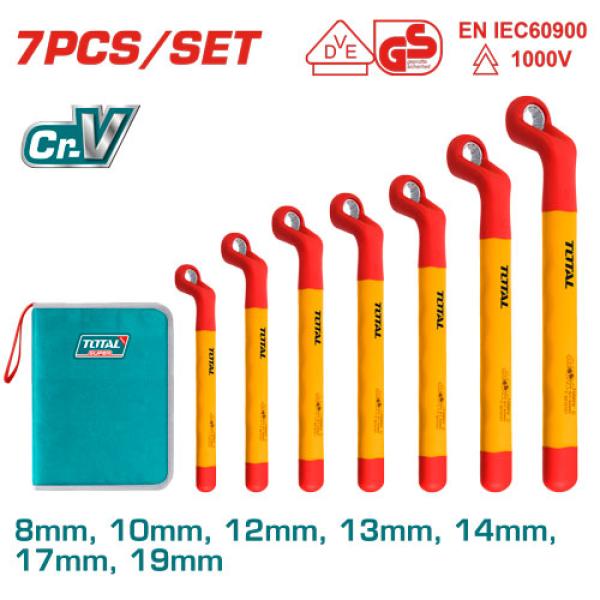 Total THKISPA0702 طقم رنج معزول 1000 فولت 7 قطع8-19 ملم
