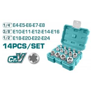 TOTAL THKTETS0114 14Pcs Star Socket Set طقم بوكس نجمة