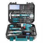 Total THKTHP11282 128 Pcs Tools Set درل شحن 12 فولت مع 128 قطعة عدة