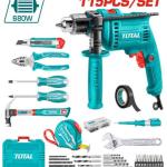 Total THKTHP1152D طقم درل 680 واط مع 115 عدة