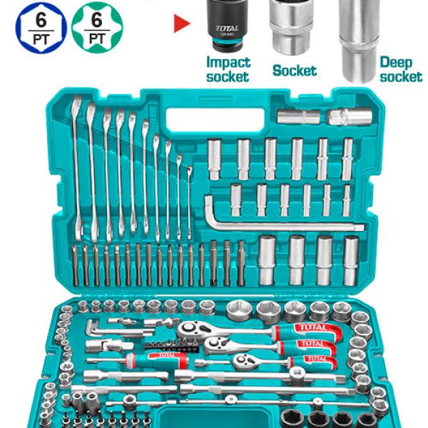 Total THKTHP21396 طقم عدة 138 قطعة