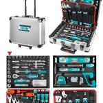 Total THKTHP21476 صندوق عدة كامل شنطة المنيوم مع عجال 147 قطعة