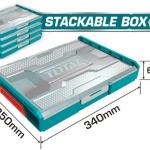 TOTAL Stackable Plastic Box صندوق عده بلاستيك فارغ
