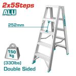 Total THLAD01051 سلم المنيوم مزدوج 5 درجات