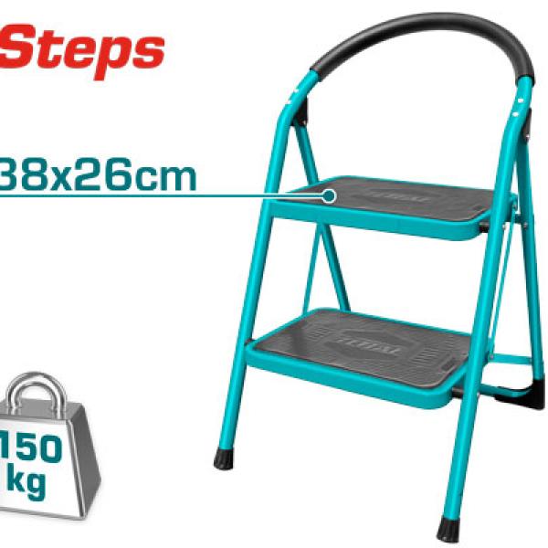 سلم حديد درجه عريضة 2 درجه Total THLAD09021 Steel ladder