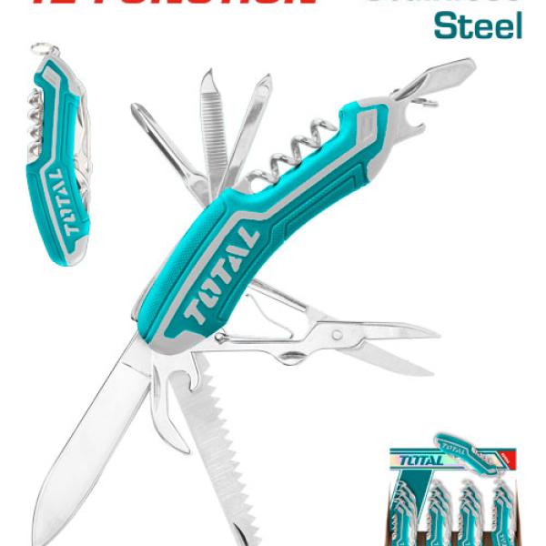 Total THMFK0126 Multi-function Knife سكين رحلات متعدد 12 اداه
