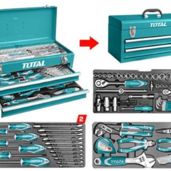 Total THPTCS70971 97 Pcs tools chest set صندوق عدة حديد 97 قطعة