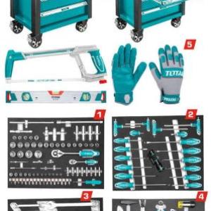 TOTAL THPTCS71621 162 Pcs Tool Chest Set عرباية عدد متكاملة 162 قطعة