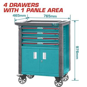 Total THRC01041 جزانة عدة 4 جوارير مع درفتين