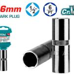 TOTAL THSPS12166 1/2" Spark Plug Socket 16mm بوكس بوجية