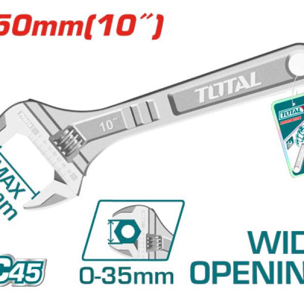 TOTAL THT1010103 Adjustable wrench 10" مفتاح موليت