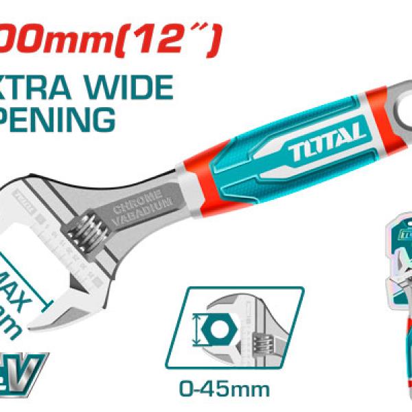 TOTAL THT101126 Adjustable wrench 12" مفتاح موليت