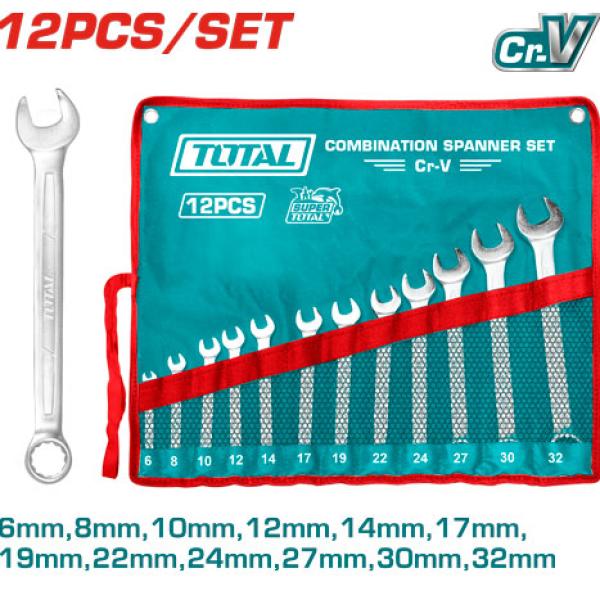 طقم شق رنج 12 قطعه 6-32 ملم TOTAL THT1022122