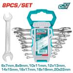 TOTAL THT102386 8PCS Double open end spanner set طقم شق شق