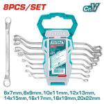 TOTAL THT102486 OFFSET RING SPANNER SET 8PCS 6-22mmطقم رنج رنج
