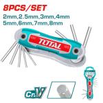 TOTAL THT1061826 Hex key 8pcs طقم الن كي مسدس طوي