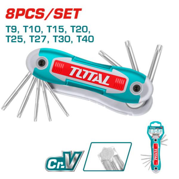 TOTAL THT1061846 Torx key 8pcs طقم الن كي مشرنف طوي