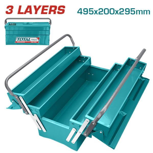TOTAL THT10701 METAL TOOL BOX 3 LAYERS صندوق عدة حديد كبير