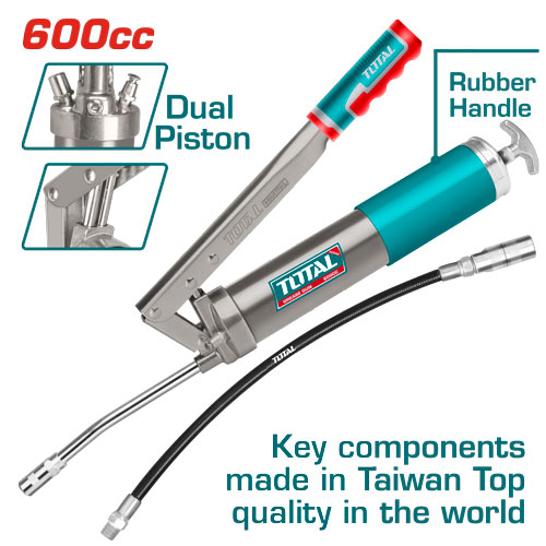 Total THT111062 Grease gun 600cc فرد شحمة صناعي دبل بيستون ثقيل جدا