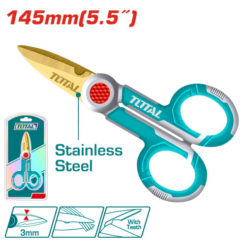 TOTAL THT1155871 Electrician's scissors 5.5" مقص الكتروني