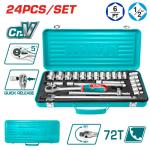 Total THT121242 طقم بوكس 1/2 انش 24 قطعة 