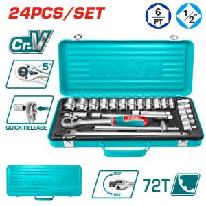 Total THT121242 طقم بوكس 1/2 انش 24 قطعة 
