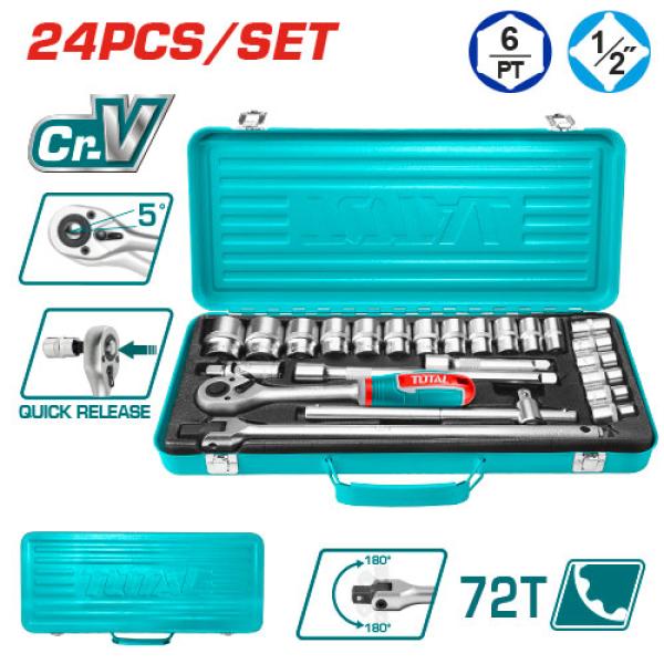 Total THT121242 طقم بوكس 1/2 انش 24 قطعة 