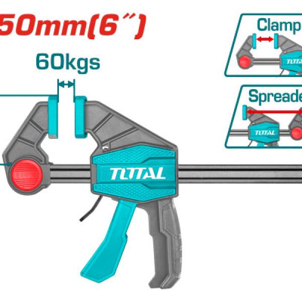 Total THT1340601 Quick bar clamps 6" مربط نجارين اتوماتيك