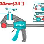 Total THT1346802 Quick bar clamps 24" مربط اتوماتيك