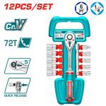 Total THT14114126 12Pcs 1/4 socket set طقم بوكس طقطيقة